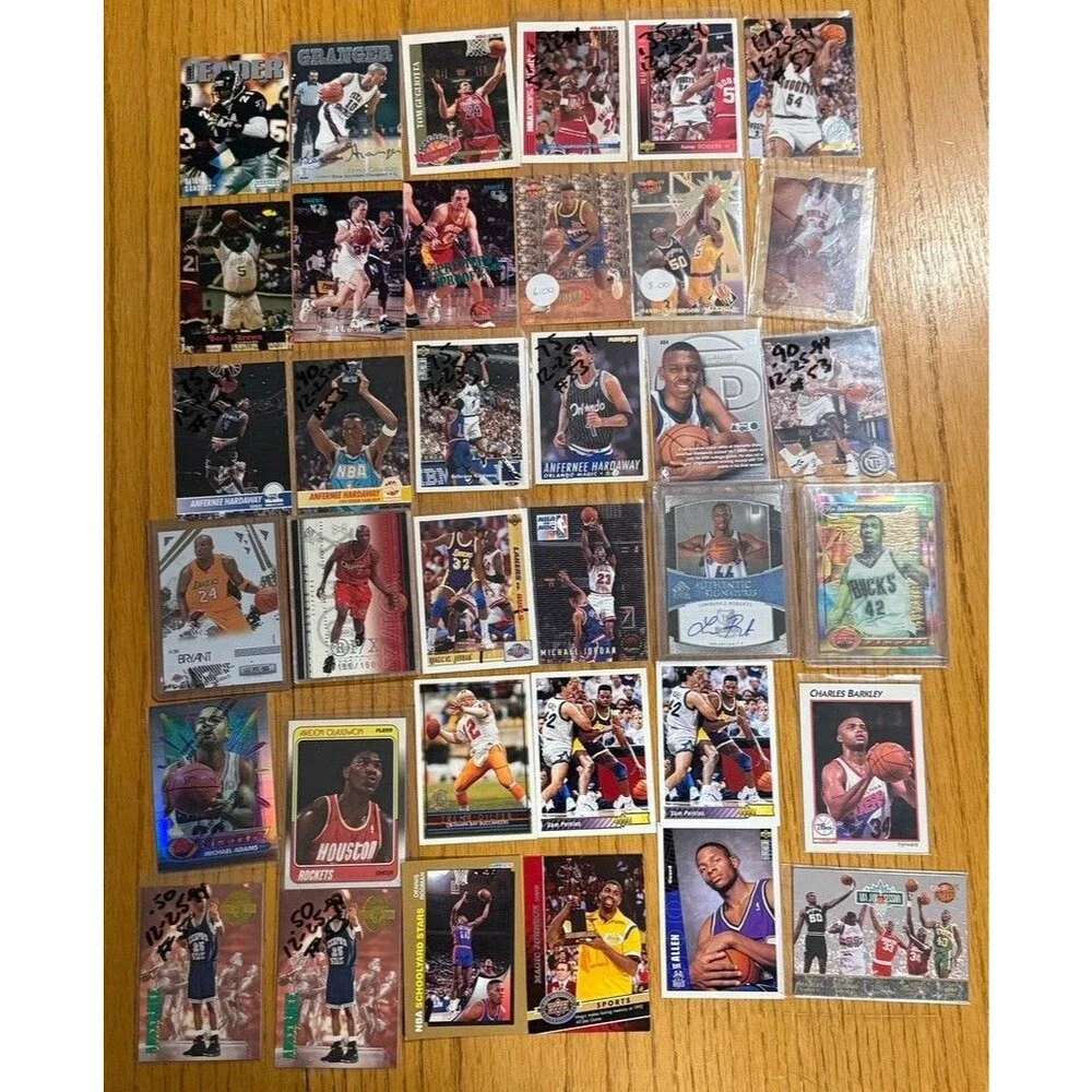 Vintage 90s Basketball Card Lot 55 Cards Kobe Bryant RC Jordan Shaq Pippen Lot